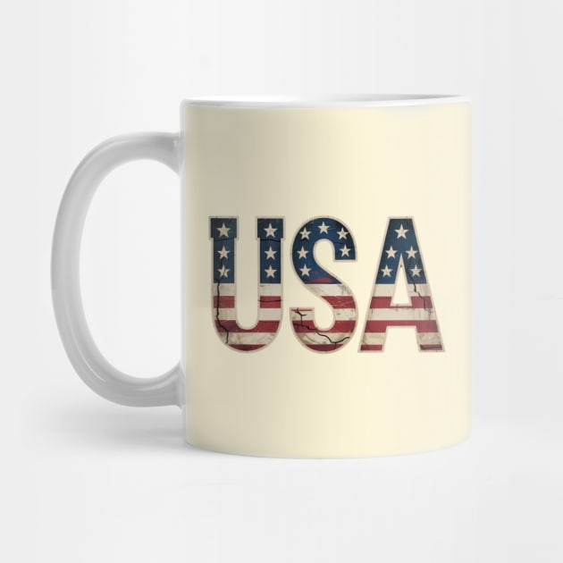 USA US Flag Patriotic 4th of July America by Creatifly Graphic Tees